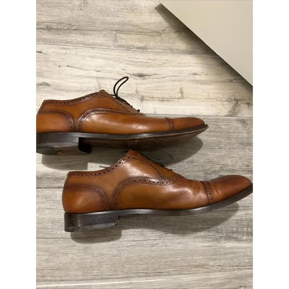 ANTONIO MAURIZI MENS DRESS OXFORD BROGUE SHOES SIZE IT43/US10 MADE IN ITALY